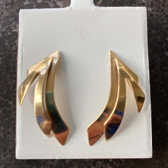 Vintage Jewelry - Vintage Gold Plated Sterling Earrings